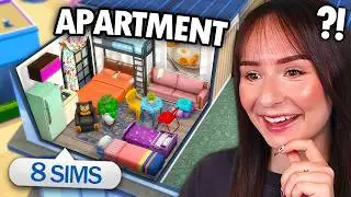 Can I fit 8 SIMS inside a TINY APARTMENT in The Sims 4
