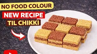 Market Style Double Layer Til Chikki | Easy No Food Colour Recipe #viral#ytviral #youtubeshorts #new 