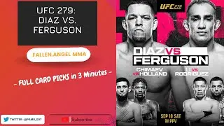 UFC 279: Diaz vs. Ferguson | Full Card Fight Picks in 3 Minutes