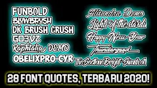 #quoteserindonesia BAGI-BAGI FONT QUOTES YANG SERING DI PAKE SAMA QUOTESER TERKENAL!, TERBARU 2020!