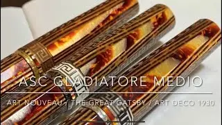 ASC Bespoke Gladiatore Medio Arco Bronze Celluloid - ART NOUVEAU / THE GREAT GATSBY / ART DECO 1930
