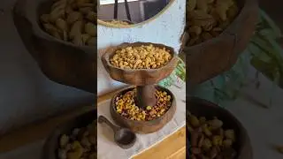 Handmade Two-Tier Wooden Bowl for Nuts | Rustic Natural Wood Tableware Craft #woodcrafts #woodwork