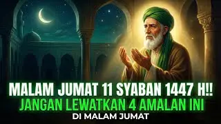 MALAM JUMAT 11 SYABAN 1447 H!! Jangan Lewatkan 4 Amalan Ini di Malam Jumat