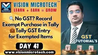 🔍 No GST? Record Exempt Purchase in Tally | 💼 Tally GST Entry for Exempted Items
