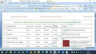 Lesson -39 English  Verb Table A to Z  381-390