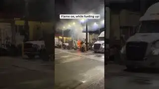 Witness the sudden ignition during a routine refuel. Share if this shocked you!