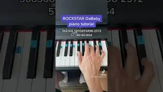 ROCKSTAR DaBaby easy piano tutorial!