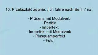 Niemiecki od poziomu B1 - TEST 1