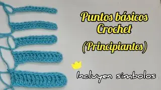 Puntos Básicos de Crochet #01 / PASO a PASO / CROCHET principiantes /GANCHILLO FÁCIL