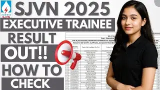 sjvn executive trainee result 2025 | how to check sjvn executive trainee result | mahir academy