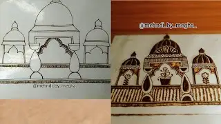 Wedding Special Palace Style Mehndi Design | Bridal Mehal Mehndi Art | Bridal Startup Mehndi Design 