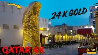 Qatar 4K HDR - Blade Runner Desert city - Day and Night Drive - (DOH) Souq Waqif Qatar water park