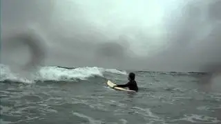 Surfmonkey rides small wave at Ohama May28 2011