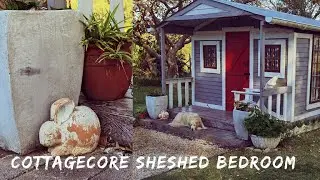 DIY Cottage Bedroom makeover in my She-shed/Lets Escape to the Garden
