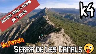 🧗‍♂️Vía ferrata Serra de les Canals (k4-)🤪 Explicada paso a paso