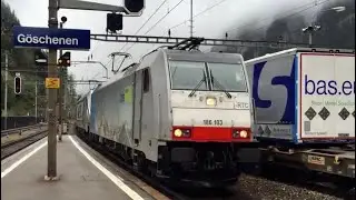 Goschenen, Switzerland Trains, Gotthard Route 2016