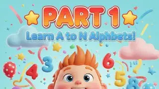 ABC video for kids, Funny ABC learning, Kids educational video, A to N alphabet video, 