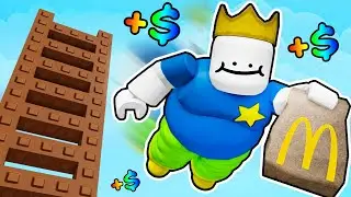 Making BILLIONS in Roblox Get FAT and FALL...