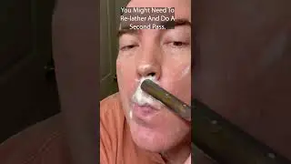 How To Shave The Mustache Area With a Straight Razor #shorts #shavingtips