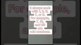What is an odd number?