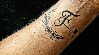How to make || new trending F letter tattoo design || #explore #tattooideas #simpletattoo #viral 