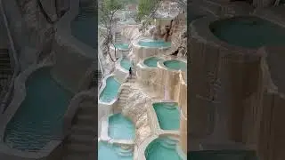 Cool hot spring pool 🤩 in Mexico 🇲🇽 👇🏻Subscribe👇🏻 #viral #shorts