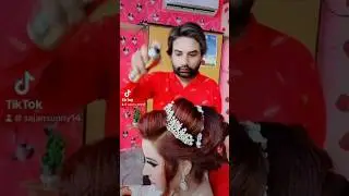 Bridal hair style and bridal make up by SS Salon #youtubeshorts #makeup #hairstyle #sssalon #shorts