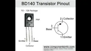 le transistor bd140 avec potentiom&egrave;tre 10kohm et Led et batterie 2.4v