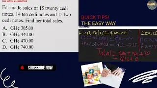 BECE 2025 Math: Don't Fall for Esi's Sales Trap! (Question 8) | The Math Liberator