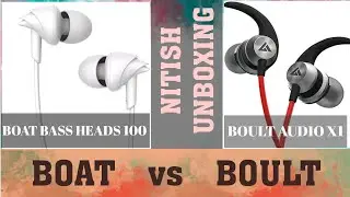 #Boat #Boult Boat vs Boult Earphone | Boat Bass Heads 100, Boult Audio X1