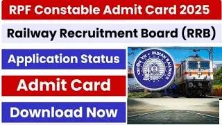 ✅ *RPF Constable Application Status Notice OUT. Check Status
