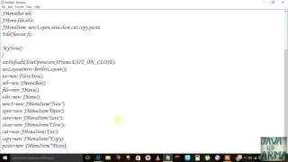 how to create a notepad in Java Swing part 1