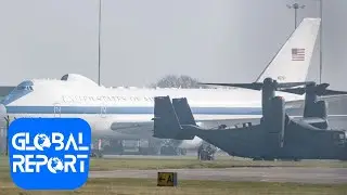 US &lsquo;Doomsday plane&rsquo; designed to survive WW3 nuclear blasts lands in UK amid Ukraine war