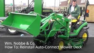 How to reinstall Auto-Connect mower deck