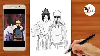 How To Draw Sasuke And Naruto Uzumaki Full Body || Anime Drawing Step By Step 
