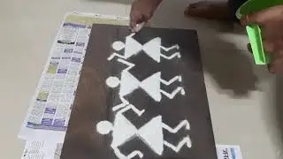 Warli rangoli tutorial part 2 | basic techniques of warli rangoli | warli easy rangoli | warli rango
