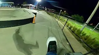 A brief nighttime session at Orlando skate park | raw POV skateboarding