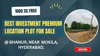 Good Investment Best Returns 1000 Sq.yrds Plot For Sale In Bhanur, Near Mokila, Hyderabad.