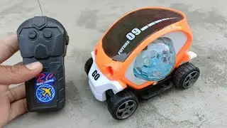 RCM SHOPPINGKART 360 Degree Rotating Stunt Car Bump and Go Toy with 4D Lights, Dancing Toy Unboxing
