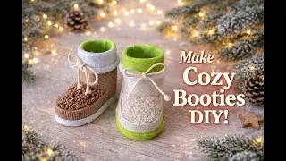 Wszyscy kochają te świąteczne buciki DIY 🤍 These Christmas Booties Are So Easy to Make  🤍
