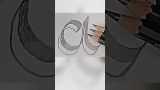3 Pencils trick || 3D small letters #art #drawing #creative #shorts