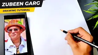 Zubeen Garg Drawing Tutorial || Zubeen Garg Drawing || Zubeen Garg Pencil Drawing || Zubeen Garg
