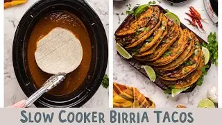 🌶️🌮Slow Cooker Birria Beef Tacos