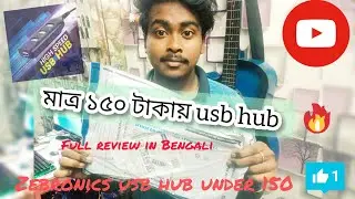 ZEBRONICS Zeb-90 usb hub unboxing 🔥 test and full review// under 150