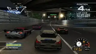 Ridge Racer 7 Maker's Trial ROLLING THUNDER with EO at Crossbay Tunnel R [Control view]