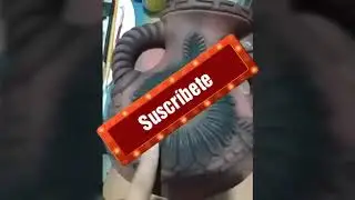 Jarrones en técnica brocha seca.