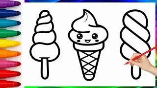 Fun Ice Cream Drawing for Kids | Learn to Draw & Color Easily