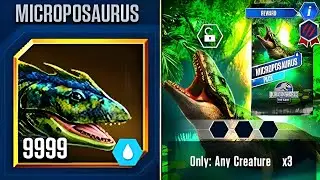 MICROPOSAURUS UNLOCKED MAX LEVEL 9999 | JURASSIC WORLD THE GAME