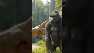 Mina Meets a Giant Gorilla 🦍 | Zoo Adventure in Thailand! #shorts