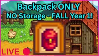 Backpack ONLY Stardew run - How far in Fall can we get?! #stardewvalley #stardew #livestreamgaming